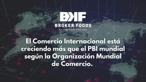 El Comercio Internacional está creciendo más que el PBI mundial según la Organización Mundial de Comercio.